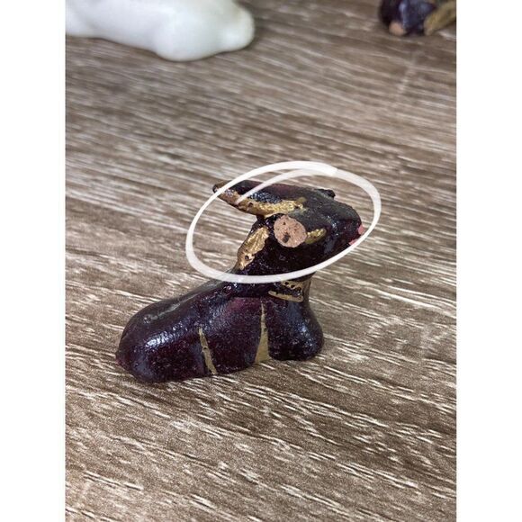 Vintage Mixed Nativity Set Porcelain & Clay Figures Japan Latin Folk Art 1950s - Picture 9 of 10